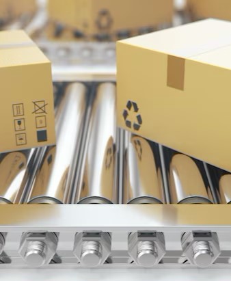 livraison colis tapis roulant